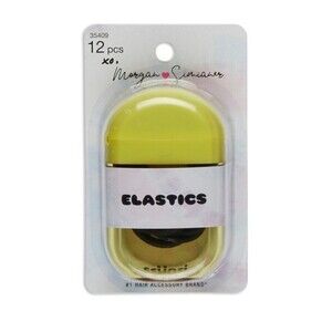 Scunci Morgan Simianer xo Elastics Hair Bands & Yellow Case 12 pcs